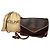 Céline Vintage Crline Paris Triomphe Monogramm Leder Schulter- / Umhängetasche Braun