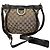 Borsa a spalla / crossbody D-Ring vintage Gucci monogramma beige marrone