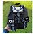 Prada black nylon backpack adorned with blue and white details - view 2