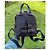 Prada black nylon backpack adorned with blue and white details - view 9