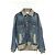 Chaqueta de mezclilla con paneles de nylon Sacai Azul Caqui