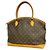Borsa a mano orizzontale Lockit Monogram Louis Vuitton Marrone