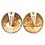 Timeless Orecchini vintage Chanel logo Coco a cerchio D'oro - vista 2