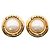 Orecchini a perla circolare Cambon Chanel vintage 1988 D'oro