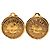 Orecchini rotondi a clip in oro placcato Chanel 31 Rue Cambon D'oro