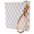 Pochette Louis Vuitton Neverfull MM Damier Azur Bianco - vista 2