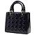 Dior Blu Medio Patent Cannage Lady Dior Blu navy - vista 2