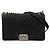 Chanel Nero Vecchio Medio Chevron Camoscio Boy Flap