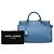 Borsa cabas Rive Gauche in pelle di vitello grana blu Saint Laurent - vista 11