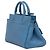 Borsa cabas Rive Gauche in pelle di vitello grana blu Saint Laurent - vista 2