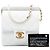 Chanel Bianco Piccola Borsa Trapuntata in Agnello Chic Perle - vista 8