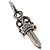 Collana Top Pendente Doppia Daga Chrome Hearts