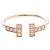 Tiffany & Co Anel T-wire Tiffany com diamante em ouro rosa