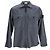 Camicia con zip e badge a bussola Stone Island in cotone grigio