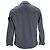 Camicia con zip e badge a bussola Stone Island in cotone grigio - vista 3