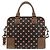 Borsa Cruz Loewe in pelle stampata media Marrone - vista 2