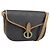 Christian Dior Borsa a spalla in tela a nido d'ape PVC nera e dorata Auth BA10439 Nero D'oro
