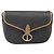 Christian Dior Borsa a spalla in tela a nido d'ape PVC nera e dorata Auth BA10439 Nero D'oro - vista 2