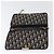 Borsa a spalla in tela Chain Trotter Christian Dior blu navy e oro Auth ka2389 D'oro - vista 14