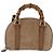 Borsa a mano in nylon Gucci Bamboo 2 vie marrone argento 039 1705 0701 Auth bs33342 - vista 13