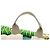 GUCCI Zaino The North Face in nylon verde argento 650294 Auth 170794SAM - vista 15