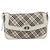 Borsa a spalla Burberry Nova Check in tela pelle beige bianco argento autentica 170957 - vista 13