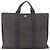 Hermès HERMES Handtasche Her Line Tote MM aus Canvas Grau Silber Authentisch 171988 Braun - Ansicht 3