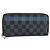 LOUIS VUITTON Cartera Zippy Vertical Damier Graphite Larga Auth LV 169951 Damier ebene