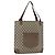 Borsa tote in PVC beige e rosso della linea Sherry GG Supreme di GUCCI Auth ep13075