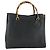 Borsa a mano in pelle Gucci Bamboo nera e oro 002 123 0260 Auth ep13295 Nero D'oro