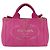 PRADA Canapa PM Borsa a mano in tela 2way Rosa Oro Auth ka2235 D'oro - vista 13