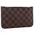 LOUIS VUITTON Pochette Neverfull PM Damier Ebene LV Auth BA10697