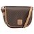 Céline Borsa a spalla in tela Macadam CELINE in pelle PVC marrone oro Auth 170119 D'oro