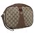 GUCCI GG Supreme Web Sherry Line Clutch Bag PVC Beige Oro 89 01 034 Auth 170931