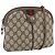 GUCCI GG Supreme Web Sherry Line Tasche aus PVC Beige Rot 904 02 047 Auth ti3671