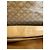 Céline Clutch in pelle monogramma Triomphe vintage di Celine beige e marrone D'oro - vista 4