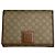 Triomphe Céline Vintage Celine Monogram Leather Wallet Beige Brown