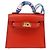 Charm per borsa Kelly Twilly in pelle Hermès Arancione