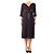 Alexander Mcqueen Lila V-Ausschnitt Midi-Kleid - Größe UK 14 Grau