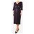 Alexander Mcqueen Lila V-Ausschnitt Midi-Kleid - Größe UK 14 Grau - Ansicht 3