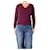 Eric Bompard Lila Kaschmir V-Ausschnitt Pullover - Größe M  - Ansicht 1