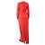 The row Vestido largo drapeado rojo - talla UK 10 Roja - vista 2