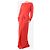 The row Vestido largo drapeado rojo - talla UK 10 Roja - vista 3