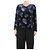 Giorgio Armani Top de jacquard de terciopelo azul - talla UK 16