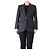 Peserico Dunkelgraue glitzernde Wolljacke - Größe UK 10