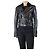 Balenciaga Black leather shearling biker jacket - size UK 12