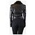 Balenciaga Black leather shearling biker jacket - size UK 12 - view 2