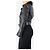 Balenciaga Black leather shearling biker jacket - size UK 12 - view 3