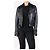 Balenciaga Black leather shearling biker jacket - size UK 12 - view 4
