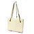 Saint Laurent Schultertasche aus elfenbeinfarbenem Leder mit Kette Roh